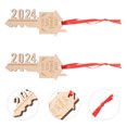 thumbnail image 3 of 2pcs Wood Craft Key Cutouts Blank Unfinished Key Slices Pendants Diy Wood Key Cutouts, 3 of 8