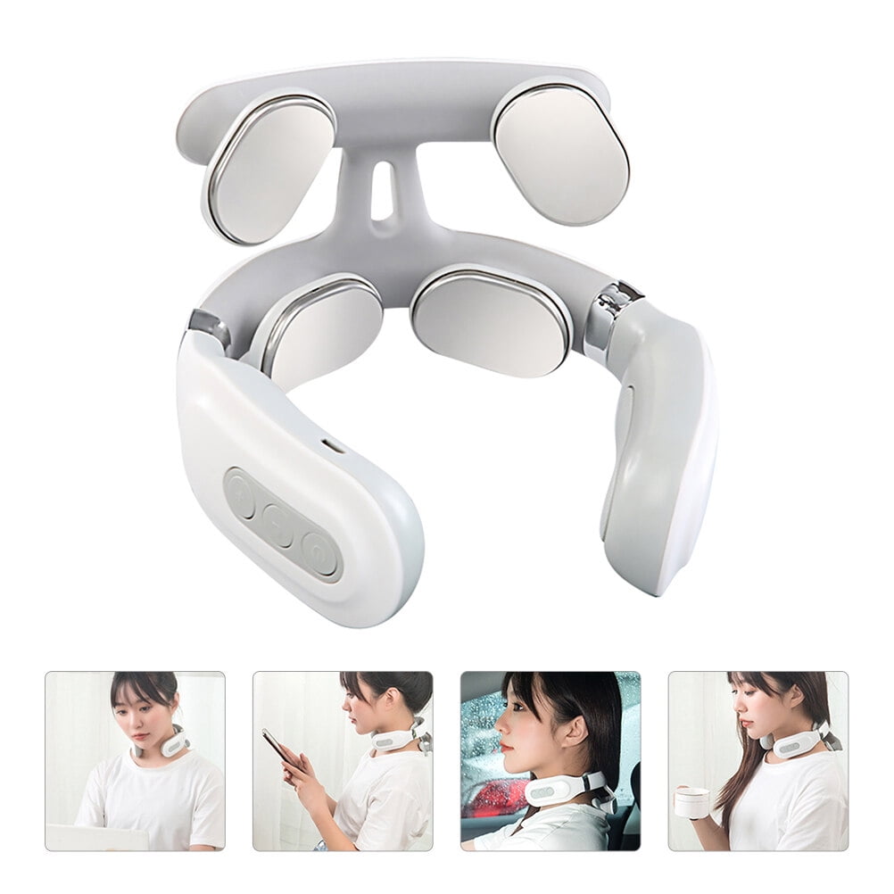 1pc Usb Rechargeable Remote Control Neck Massager For Multipurpose