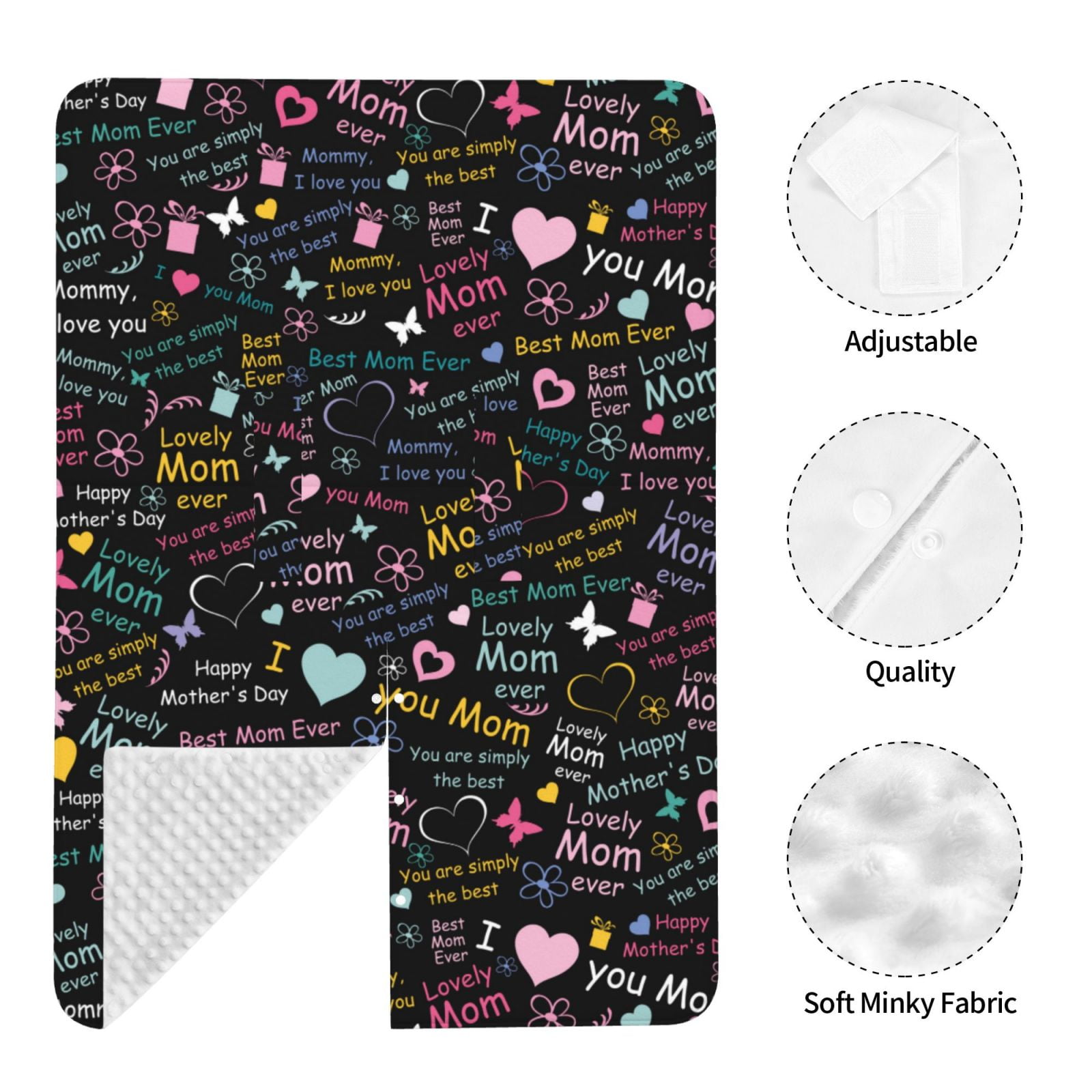 Car Seat Cover Baby - I love you Mom Breathable Infant Car Seat Cover for Baby Carseat, Lightweight Comfort Baby Essentials Must Haves Newborn Stuff for Girl Boy