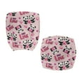 thumbnail image 4 of SCRAWLGOD Panda Love Pink Set of 2 Non-Slip Seat Covers for Office Chairs Stretchable Easy to Remove Swivel Chair Cover Scratch Resistant Desk Chair Slipcovers, 4 of 7