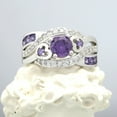 thumbnail image 1 of Xihbxyly Anillo Ancho Trenzado con Relleno de Circón S925 para Mujer, Talla 6-10, 1 of 4