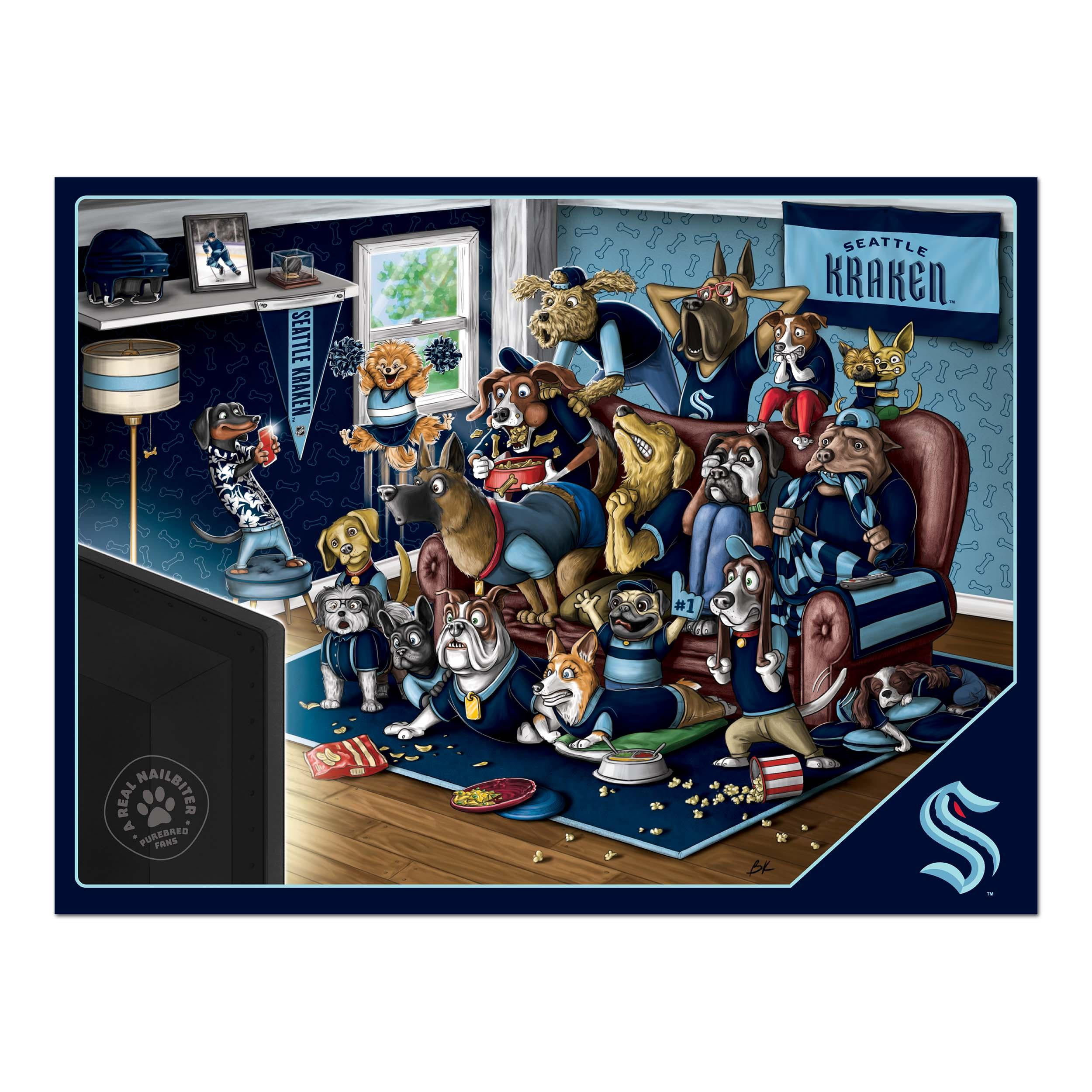 YouTheFan NHL Seattle Kraken Purebred Fans Nailbiter Puzzle - 500 PC