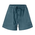 thumbnail image 5 of WMTBSRSW Summe Casual Shorts for Women Lightweight Wide Leg Loose High Waist Drawstring Shorts Solid Dressy Beach Shorts with Pockets 2025 Comfy Plus Size Clothes, 5 of 6