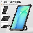 thumbnail image 2 of ELEHOLD Rugged Case for  Samsung Galaxy Tab S10 FEplus/FE+ 2025 Three-Layer Protection with Screen Protector Portable Folding Handle Grip 360° Rotating Kickstand Bracket Shockproof Cover,Black, 2 of 8