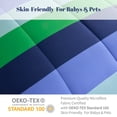 thumbnail image 5 of Sonive Twin Kids Comforter Set, 5 Pieces Super Soft and Fluffy Cool Kids Bedding Set, Blue Green Rugby Stripe, 5 of 7