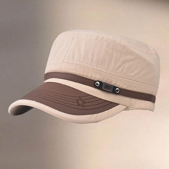Casquette à Visière pour Hommes Chapeau de Soleil Décontracté Extérieur avec Design à Thème Étoile Adapté pour Printemps Automne Accessoire de Sport Toutes Saisons