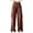 Red, variant on Women's Button Dressy Casual Cargo Pants Office Walk New Style Trendy Solid Mid Waist Leisure with Pockets Trousers Straight Leg Button Pants White L