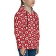 thumbnail image 3 of Fotbe Ladybugs And White Dots Pattern Youth Pullover Hooded Sweatshirt, Boys Hoodie, Kangaroo Pocket Hoodie for Kids Girls -Small, 3 of 6