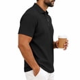 thumbnail image 6 of PBNBP Polos Shirts for Men,Mens Jacquard Knitted Polos Shirts Quarter Zip Polos T Shirt Short Sleeve Regular Fit Shirt for Summer, 6 of 9