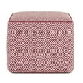 thumbnail image 5 of Brynn Boho Square Pouf in Patterned Black, Natural Cotton, 5 of 12