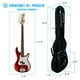 thumbnail image 2 of Estuche para bajo eléctrico, Funda para bajo eléctrico con tirantes y asa con goma para su fácil transporte, Gig bag, guitar case para trasporte y protección Kidam  Bordes Grises, 2 of 4