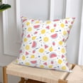 thumbnail image 6 of Throw Pillow Covers, Tropical Fruit Soft Square Pillow Cases with Invisible Zipper for Couch Bed Sofa, Farmhouse Fall Home Decor 20"x20", 6 of 7