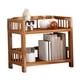 thumbnail image 2 of Gabinete de almacenamiento de esquina con estantes de bambú, mueble de almacenamiento resistente de 2 niveles 50cmx30cmx50cm, 2 of 9