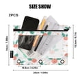 thumbnail image 5 of 2 Pack Flip Folders with Clear PVC Window Binder Pouches 3-Ring Binder Organizer for Office & Home Peach Holly Leaves and Berries, 5 of 6