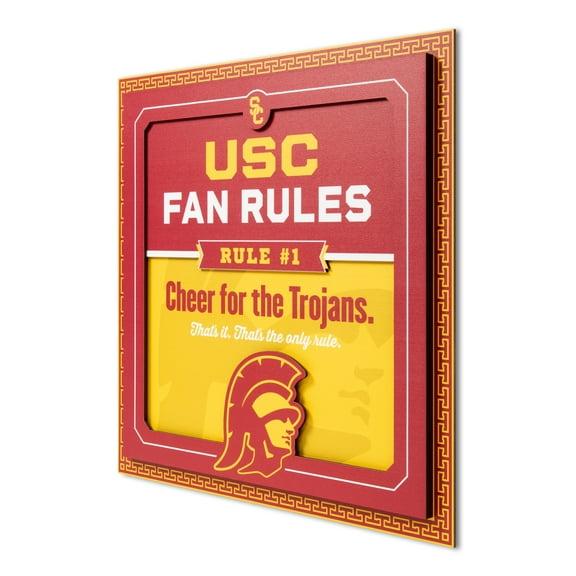 YouTheFan NCAA USC Trojans Fan Rules 3D Wall Art