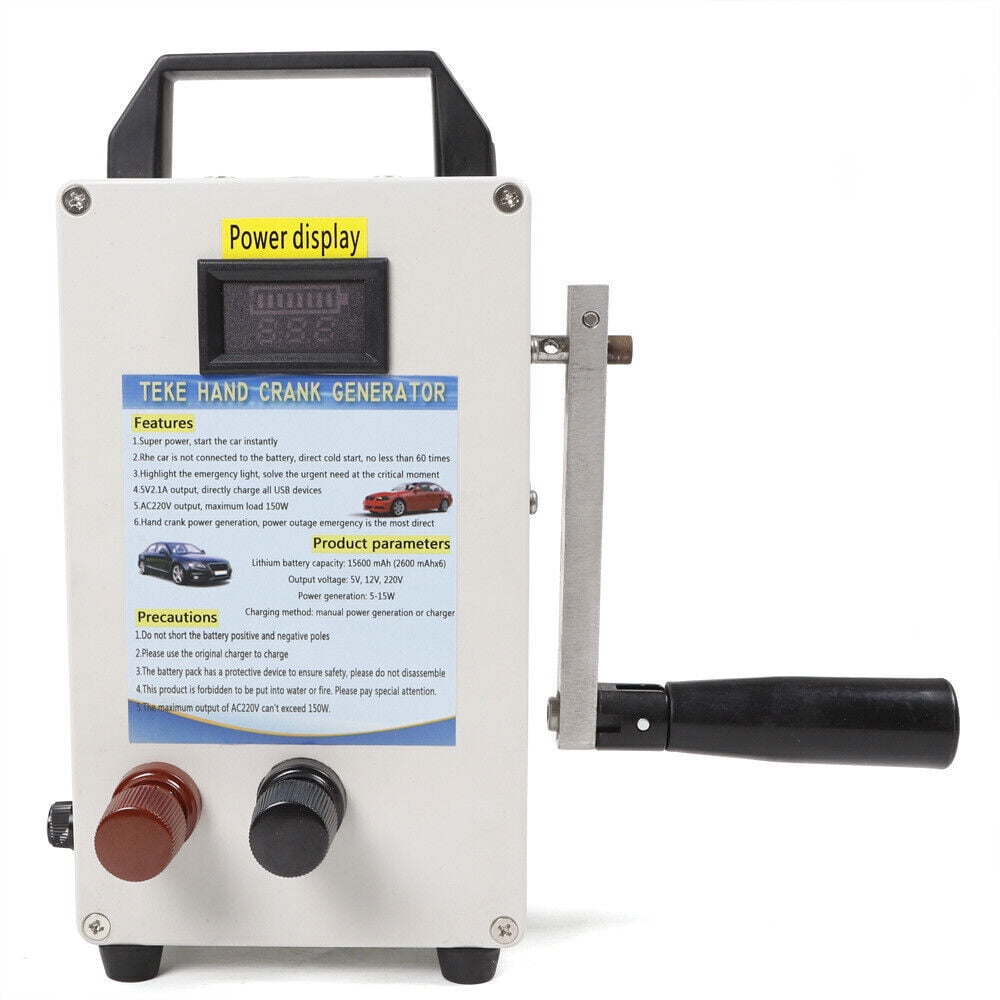 Portable Hand Crank Generator Emergency Power Supply Charger Camping Outdoor