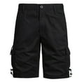 thumbnail image 3 of DDAPJ pyju Big and Tall Cargo Shorts for Men Cotton Ripstop Tactical Shorts Lightweight Multi-Pocket Casual Work Shorts Outdoor Hiking Fishing Shorts Black M, 3 of 6