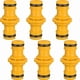 thumbnail image 1 of 6-Pack Double Male Hose Connectors for Garden Hose Tubing (Yellow), 1 of 5