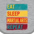 thumbnail image 4 of Inktastic Eat Sleep Martial Arts Repeat Boys or Girls Baby Bib, 4 of 4
