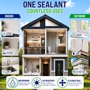 MITREAPEL SS700, Puttys Silicone, Clear Multipurpose 100% Silicone Sealant Industrial Sealant, 7.9 lb 10.58 fl oz, 12 Piece 12 Pack
