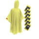 thumbnail image 1 of Ponchos de lluvia desechables Hitituto, paquete de 6, amarillos, impermeables, con capucha, 1 of 4