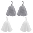 thumbnail image 4 of 4pcs Felt Sauna Hat Hot Dry Steam Room Bath Hat Simple Head Protection Cover, 4 of 6