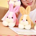 thumbnail image 4 of Neinkie Realistic Rabbit Stuffed Toy High Simulation Strong Flexibility Decorative Toy Lying Down Posture Bunny Plush Toy for Wedding, 4 of 9