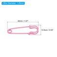 thumbnail image 2 of Uxcell Safety Pins 1.57 Inch Large Metal Sewing Pins Light Pink 24Pcs, 2 of 5