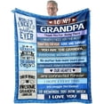 thumbnail image 1 of LHSHID Grandpa Blanket Gifts for Fathers Day for Grandpa Gift from Granddaughter Grandpa Gift from Grandson to My Grandpa Love Support Blanket Birthday for Grandpa 30"x40", 1 of 7