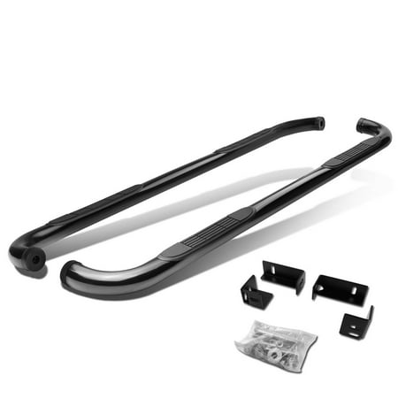 For 04-14 Chevy Colorado/GMC Canyon Crew Cab Carbon Steel 3" Side step Nerf Bar Running Board Left+Right 05 06 07 08 09 10 11 12 13
