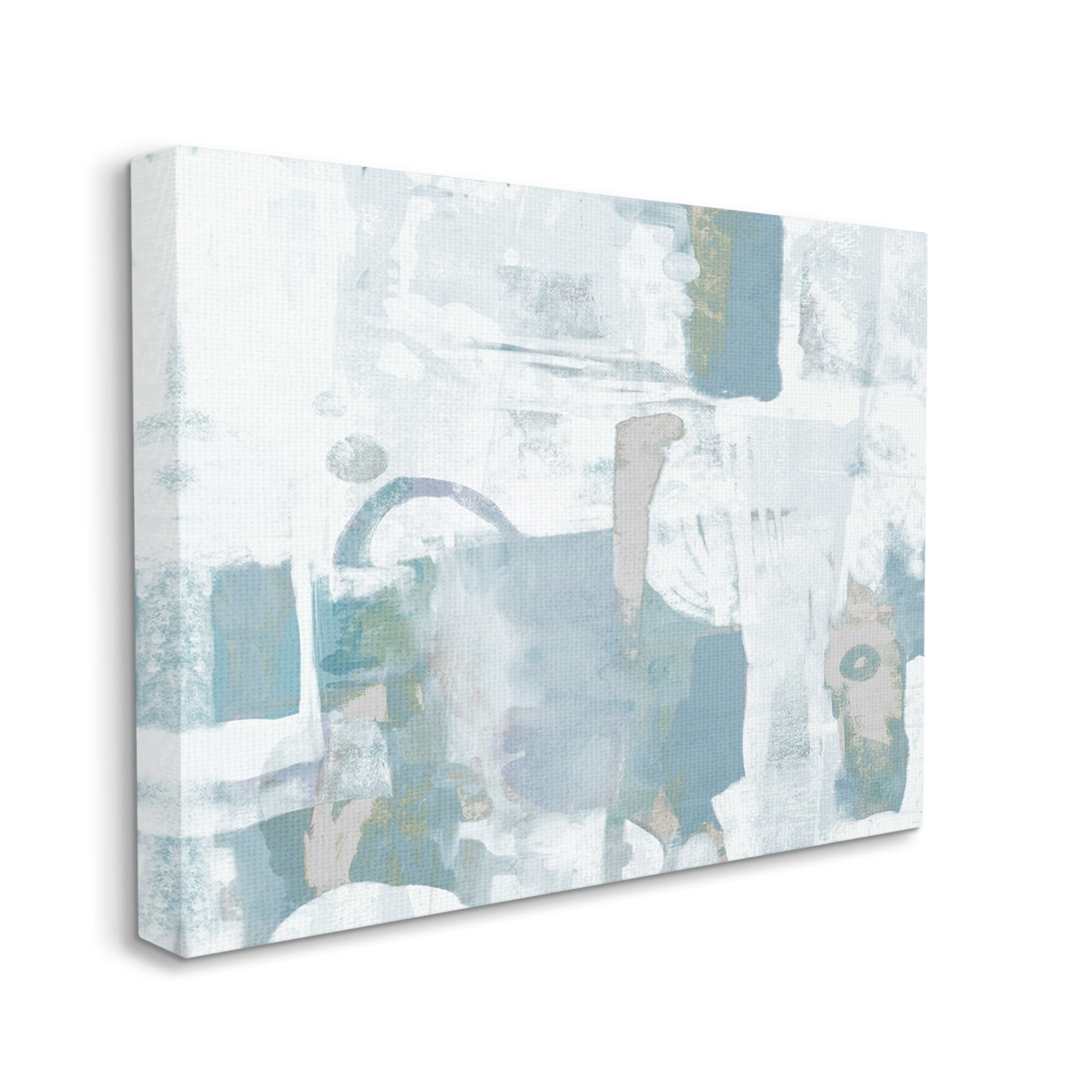 Stupell Industries Blue White Abstract Painting Tranquil Tones Busy Movement, 30 x 24,Design by Dan Meneely