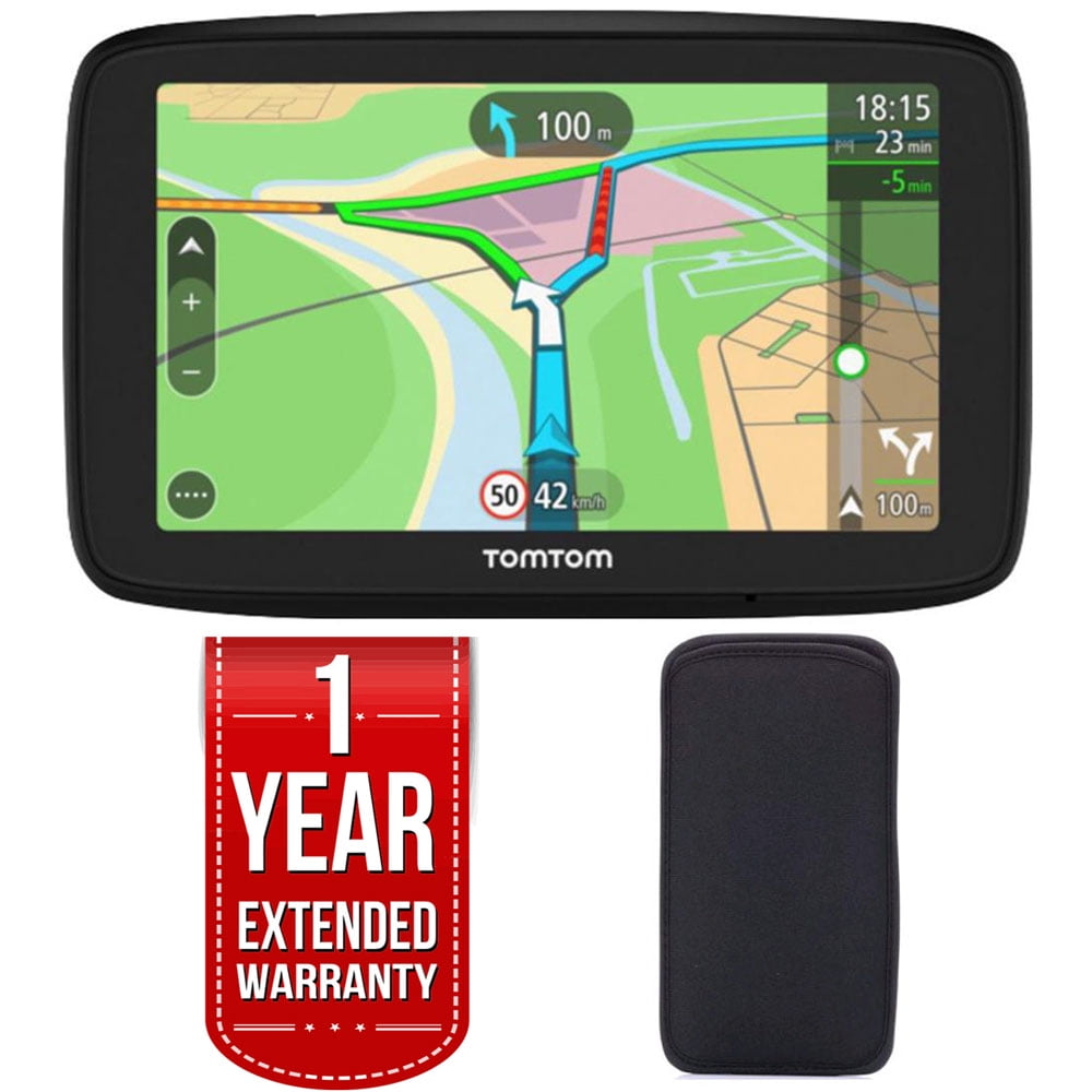 TomTom 52 GPS 5" Touch Screen (US-CAN-MEX) with Universal Case and Extended Warranty - Walmart.com