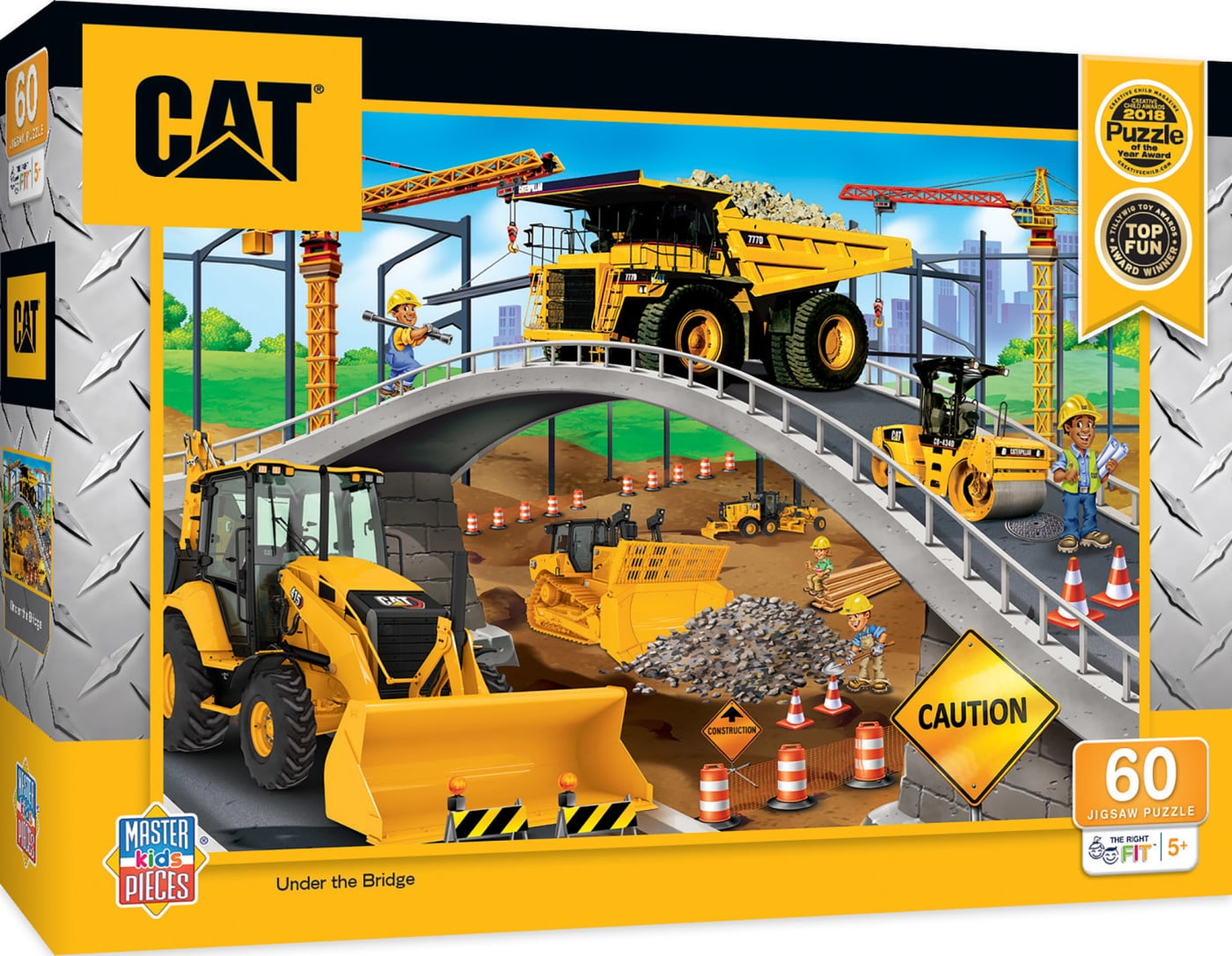 MasterPieces 60 Piece Kids Jigsaw Puzzle - CAT Under the Bridge - 14'x19'