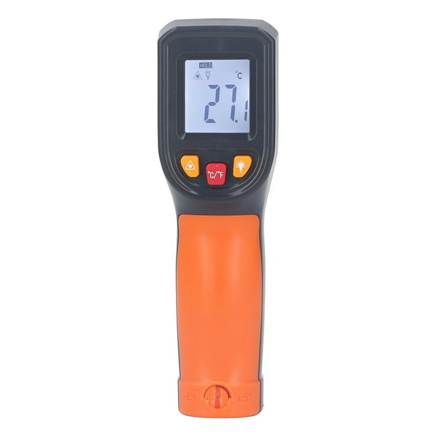 Termómetro infrarrojo para cocinar, pistola de temperatura láser sin contacto para alimentos, pantalla LCD retroiluminada digital -50~400℃(-58~752℉)