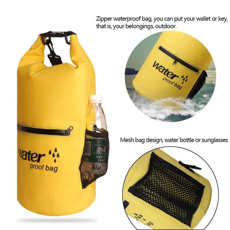 Yellow 60L Waterproof  Dry Sack for Outdoor Swimming Floating Boating