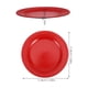 thumbnail image 2 of 4 Piezas Plato De Melamina Vajilla De Camping Bandeja De Servicio Ligera Plato De Cena Rojo Plano Platos De Postre Platos para Picnics Al Aire Libre Campistas Excursionistas Redondos, 2 of 7