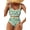 Green, variant on Women's Bikini Sets Floral Print Whip Stitch 2 Piece Swimsuits High Waisted Scoop Bathing Suits