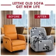 thumbnail image 3 of EIMELI Printed Recliner Slipcover Polyester Stretch Furniture Chair Cover  Brown, 3 of 8