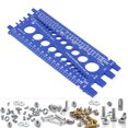 thumbnail image 1 of Nut and Bolt Thread Checker, Bolt Size and Thread Gauge, M3 to M22 Metric and #4 to 3/4 Imperial Sizes Bolt and Nut Identifier Gauge, Bolt and Nut Identifier Gauge, 1 of 7