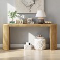 thumbnail image 2 of Tcbosik Pine Wood Console Table, 59.2 inch Behind Couch Table, Narrow Sofa Table for Entryway, Hallway, Living Room, Natural, 2 of 8