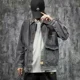 thumbnail image 3 of Chaqueta vaquera para hombre, otoño, estilo hip hop, abrigo vaquero para hombre con letras bordadas, precio más bajo, Y2k, holgada, de alta calidad, nueva, de tela, 3 of 5