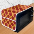 thumbnail image 1 of Floral Microwave Oven Cover, Continuous Pattern of Floral Petals and Hexagons, Water Resistant Organizer with Pockets for Kitchen, 36" x 12", Earth Yellow Vermilion, by Ambesonne, 1 of 4