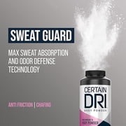 Certain Dri Body Powder for Women, Sweat & Odor Control, 8oz, Talc-Free