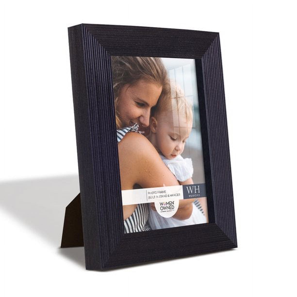 Grooved 3.5 in. x 5 in. Black Picture Frame (Set of 2)
