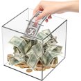 thumbnail image 1 of Caja de depósito unidireccional de estilo acrílico transparente para ahorrar dinero, 1 of 2