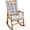 Light Gray, variant on Tufted Rocking Chair Cushion Set with Ties, Non-Slip High Back Chair Pads for Adirondack Nursery Porch Rockers