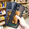 thumbnail image 4 of Matte Case for VIVO Y93 Y91C Y91 Y85 Y77 Y76 Y75 Y73 Y72 Y71 Y53 Y52S Y50 Y35 Y22 Y21 Y20 4G 5G Case Naughty T-Teddy Bear Couple, 4 of 5