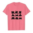 thumbnail image 4 of 3t Shirts Girls Everyday Short Sleeve T Shirt Top Cute Print Crew Neck Basic T Shirt T-Shirt Boys & Girls Shirts Hot Pink,110, 4 of 4