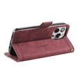 thumbnail image 2 of Compatible with iPhone 16 Case, Wallet Flip Cover with Card Holder and Wrist Strap PU Leather Kickstand Credit Card Classic Phone Case Cover for iPhone 16, Winered, 2 of 9