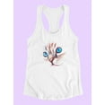 thumbnail image 3 of Face Portrait On A Kitten Racerback Tank Women -Image by Shutterstock, Female x-Large, 3 of 4